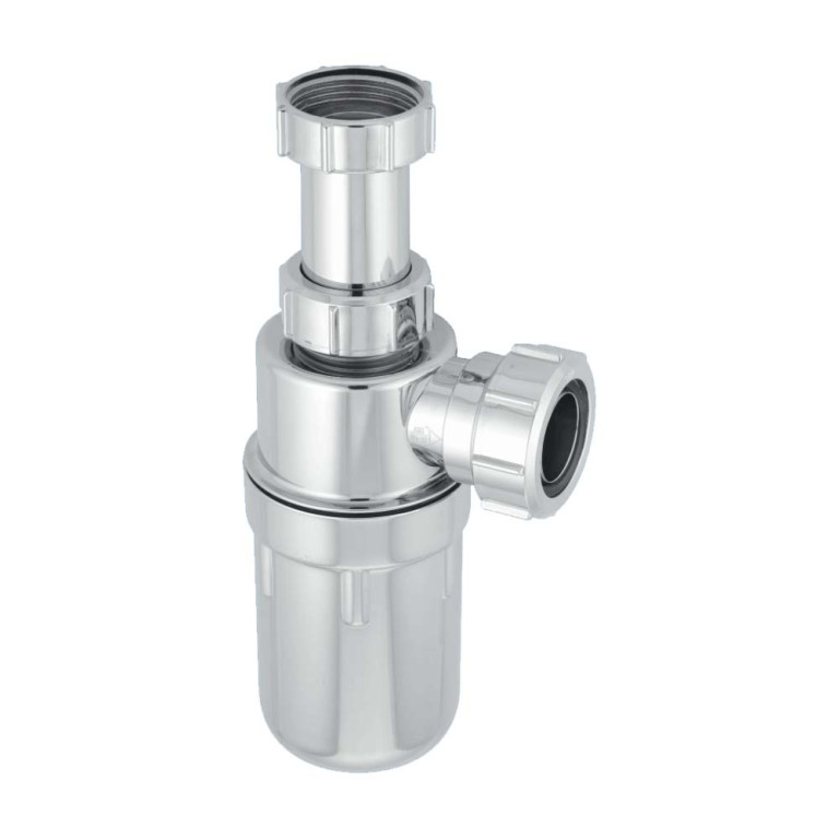 McAlpine 1.1/2" CP Plastic Resealing Adjustable Inlet Bottle Trap C10ARCP