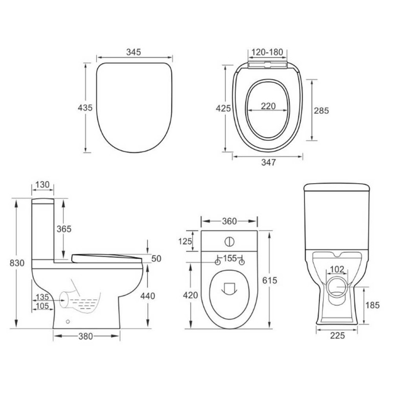 Arley Deluxe Raised Height Bog In A Box Comes With Soft Close Seat