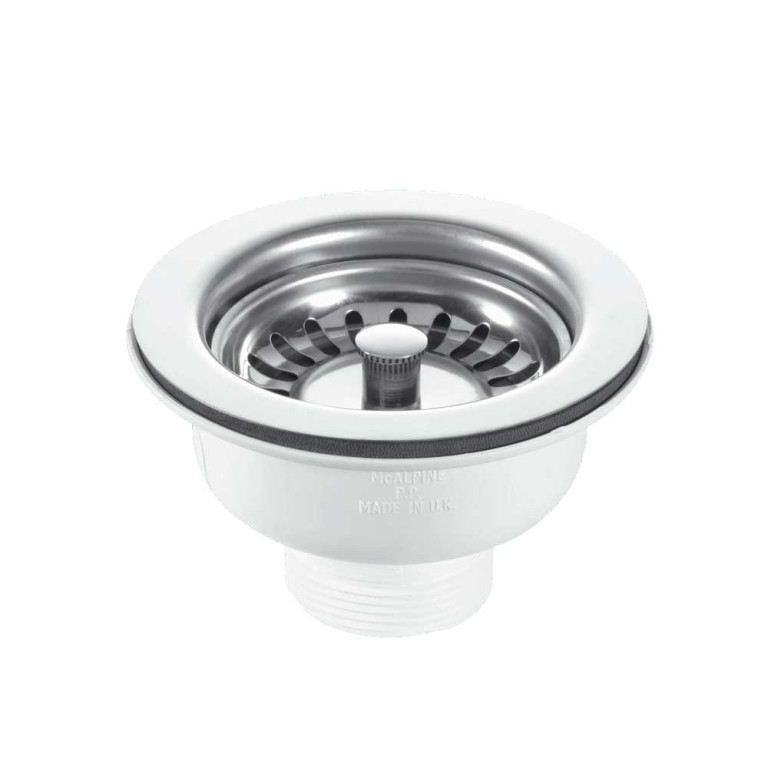 McAlpine 1.1/2" Basket Strainer Waste 113mm Stainless Steel Flange